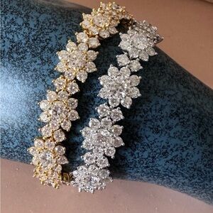 Moissanite Floral Tennis Bracelet